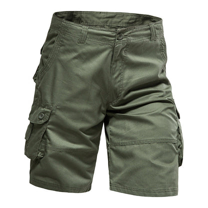 Men's Heavy-Duty Multi-Pocket Tactical Cargo Shorts - 100% Organic Cotton Hiking & Work Shorts