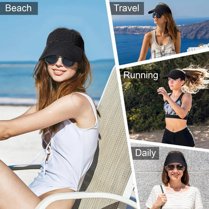 🔥 Women's High Ponytail Sun Visor Hats