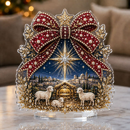 🔥Last Day 50% OFF - 🎄✝️Christmas Bow Crystal Diamond Painting DIY Table Decor Kit