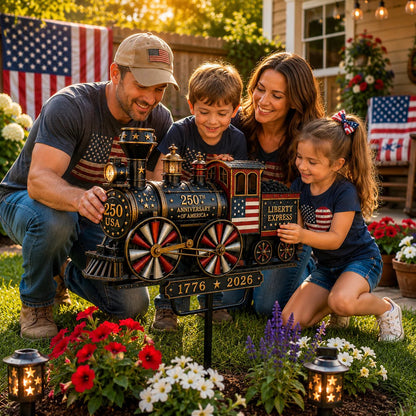 🔥HOT SALE 55% OFF🚂USA 250 “Liberty Express” Train Garden Wind Spinner