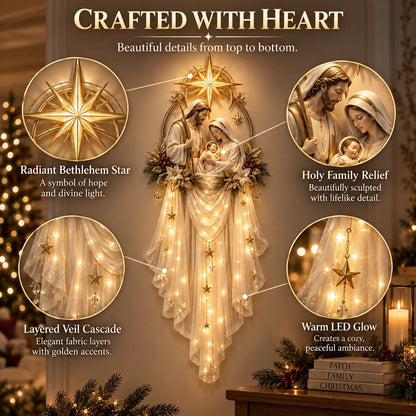✨50% OFF Today | Holy Family Star Veil™ – Meaningful Christmas Wall Decor