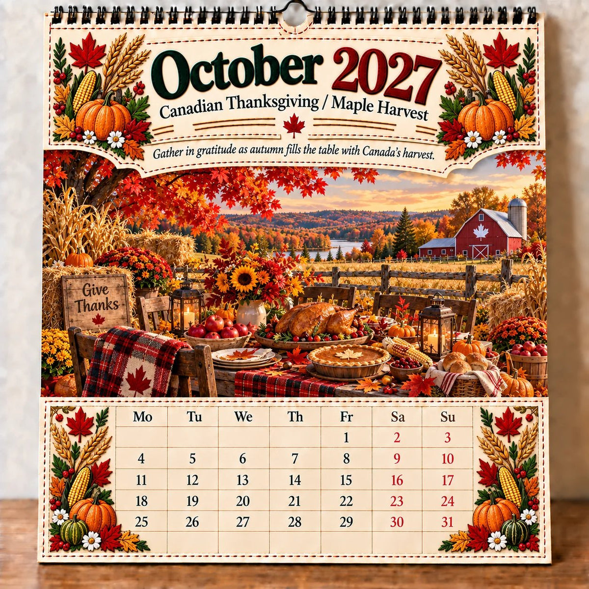 🇨🇦🍁 2027 Canada 160th Anniversary Commemorative Wall Calendar 🍁🇨🇦
