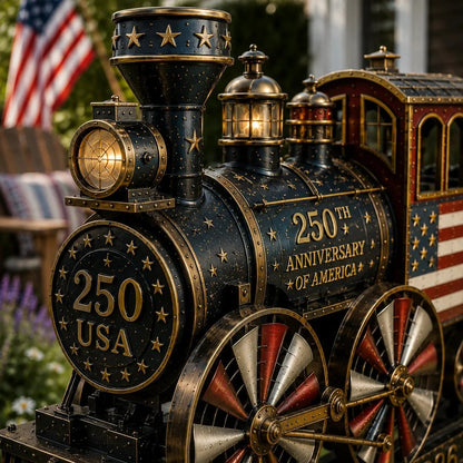🔥HOT SALE 55% OFF🚂USA 250 “Liberty Express” Train Garden Wind Spinner