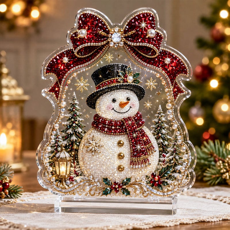 🔥Last Day 50% OFF - 🎄✝️Christmas Bow Crystal Diamond Painting DIY Table Decor Kit