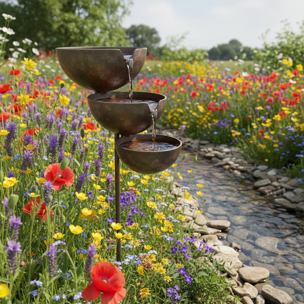 LAST DAY 70%OFF 🌧️ Rain Catcher Self-Filling Bird Bath 🐦 Weatherproof Outdoor Garden Bird Water Bowl