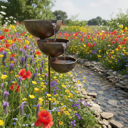 LAST DAY 70%OFF 🌧️ Rain Catcher Self-Filling Bird Bath 🐦 Weatherproof Outdoor Garden Bird Water Bowl