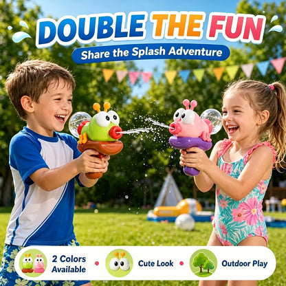 🎉Cute boys and girls playing in the water with ant-shaped electric press water guns, beach water fights, pool fun, and children’s water guns for drifting