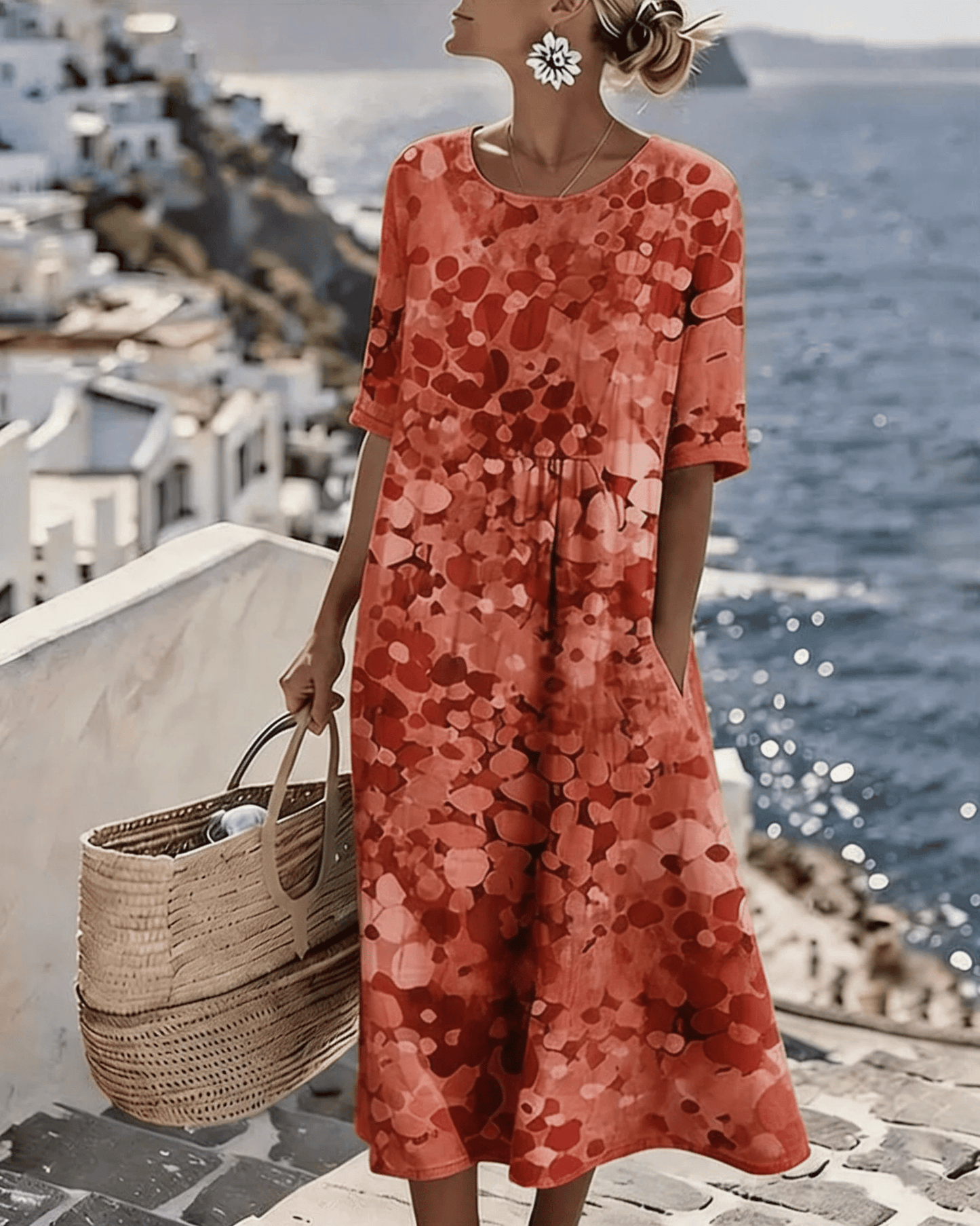 🌼 COLOUR BLOOM: Bright, Soft, Effortless Watercolor Milk Silk Dress