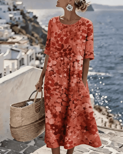 🌼 COLOUR BLOOM: Bright, Soft, Effortless Watercolor Milk Silk Dress