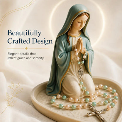🎉✝️ HOT SALE 50% OFF - Graceful Faith Virgin Mary Ceramic Rosary Holder Keepsake Tray