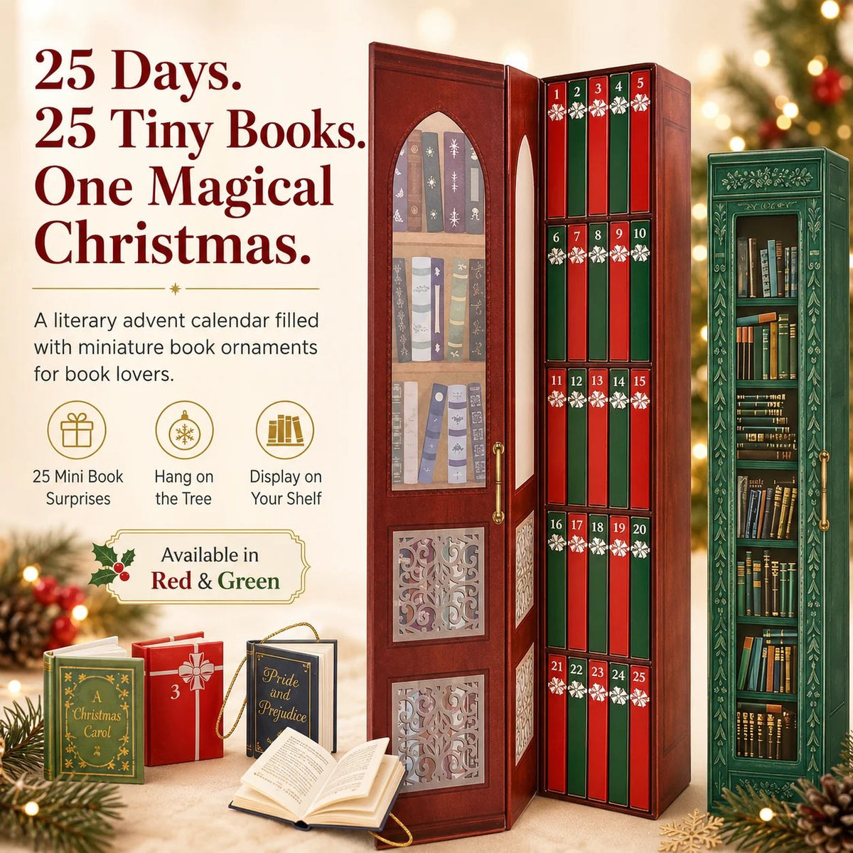 Last Day 50% OFF ✨💥 Mini Book Ornament Advent