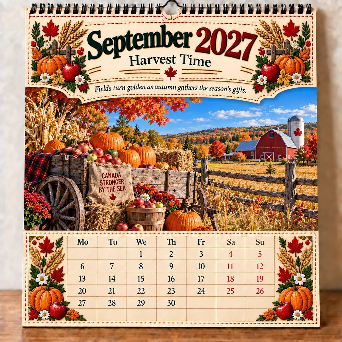 🇨🇦🍁 2027 Canada 160th Anniversary Commemorative Wall Calendar 🍁🇨🇦