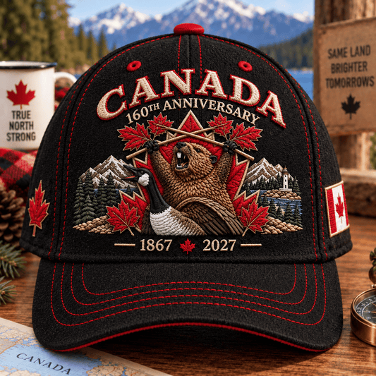 (🎁Last Day 49% OFF)🧢Canada 160th Anniversary 1867–2027 – Premium Embroidered Heritage Cap 100% Cotton