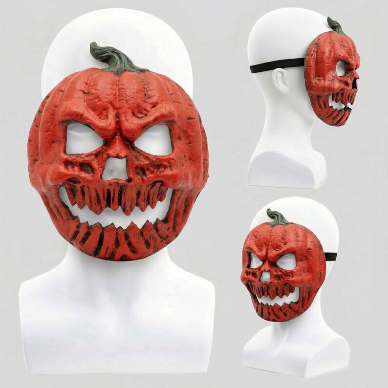 🎃The Evil Jack-O'-Lantern🎃 Premium Pumpkin Skull Horror Mask