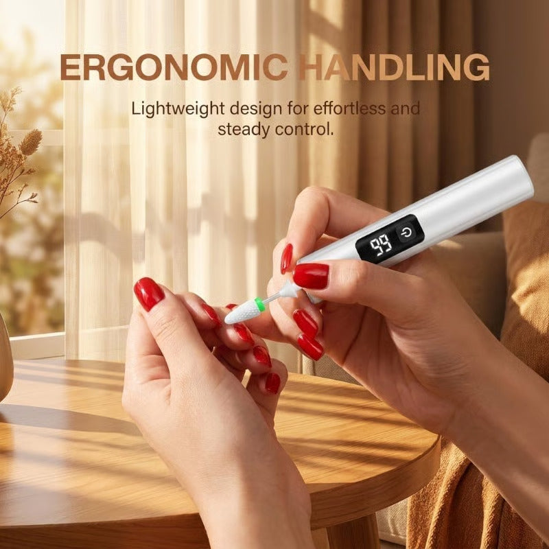 Ergonomic nail grinder handling