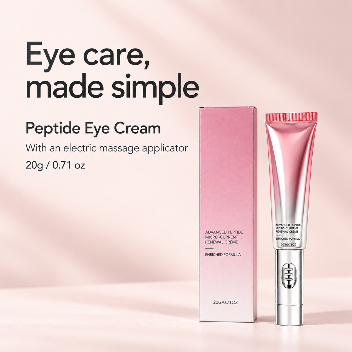 Peptide Eye Cream with Electric Massage Applicator — 20g