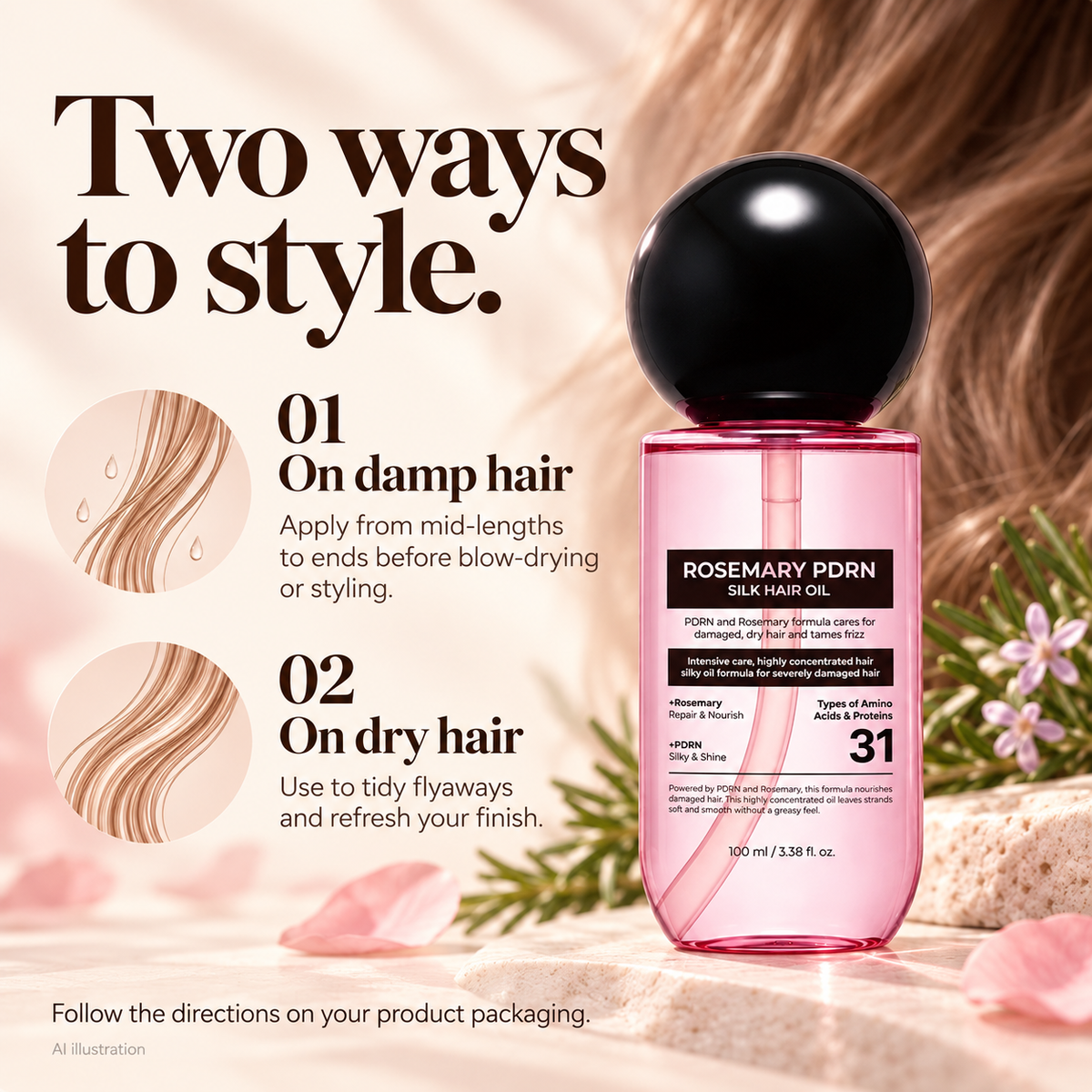 Rosemary PDRN Hair Oil — 100 ml