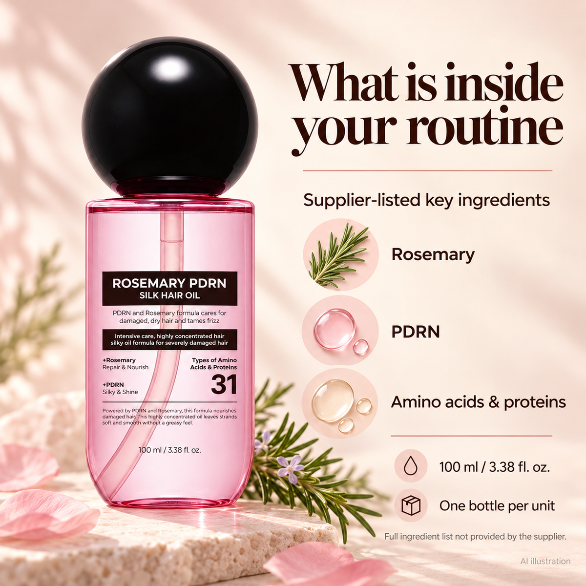 Rosemary PDRN Hair Oil — 100 ml