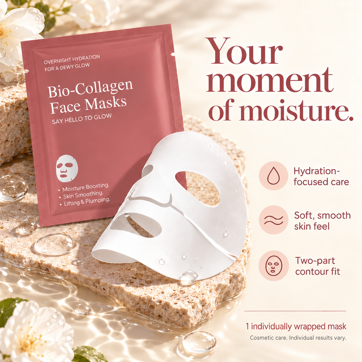 Hydration, smooth skin feel and two-part fit product introduction