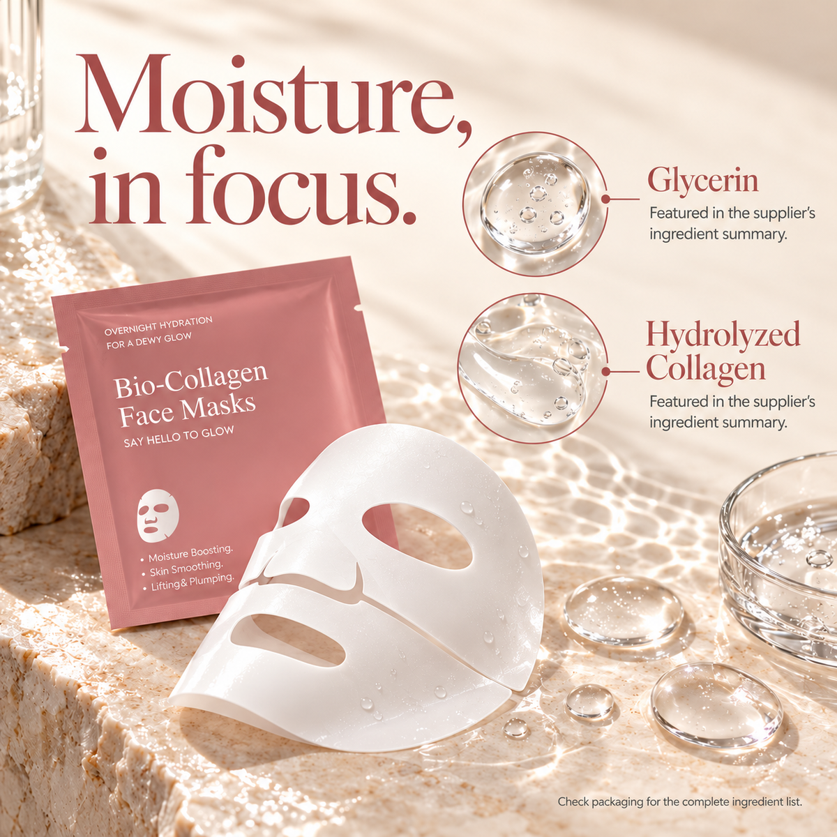 Glycerin and hydrolyzed collagen supplier-listed ingredient spotlight